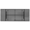  barna polyrattan üveglapos kerti asztal 190 x 80 x 74 cm