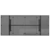  szürke polyrattan üveglapos kerti asztal 190x80x74 cm