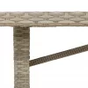  szürke polyrattan üveglapos kerti asztal 190x80x74 cm