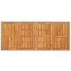  bézs polyrattan akácfa lapos kerti asztal 190 x 80 x 74 cm