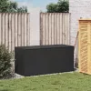  fekete polyrattan kerti tárolóláda 283 L