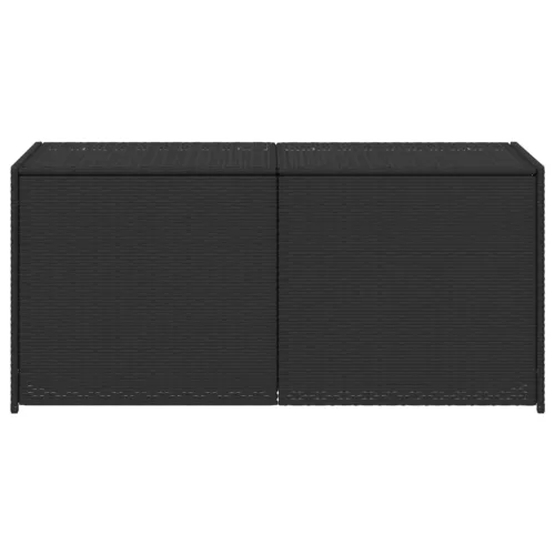  fekete polyrattan kerti tárolóláda 283 L