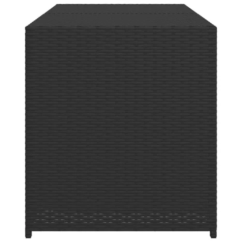  fekete polyrattan kerti tárolóláda 283 L