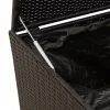  fekete polyrattan kerti tárolóláda 283 L