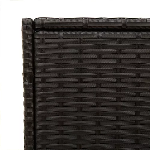  fekete polyrattan kerti tárolóláda 283 L