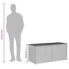  fekete polyrattan kerti tárolóláda 283 L