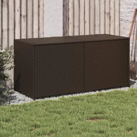  barna polyrattan kerti tárolóláda 283 L