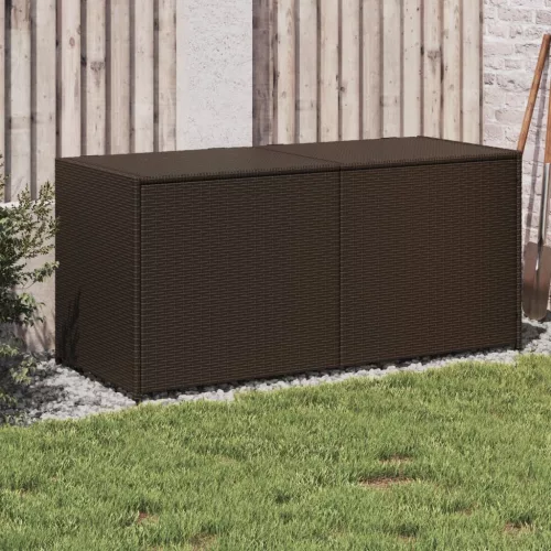  barna polyrattan kerti tárolóláda 283 L