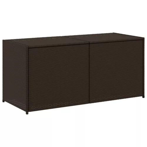 barna polyrattan kerti tárolóláda 283 L