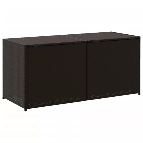  barna polyrattan kerti tárolóláda 283 L
