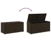  barna polyrattan kerti tárolóláda 283 L