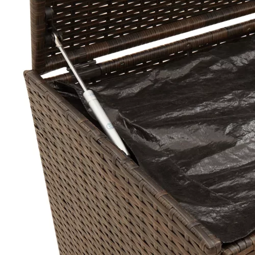  barna polyrattan kerti tárolóláda 283 L