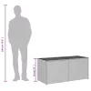  barna polyrattan kerti tárolóláda 283 L