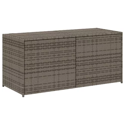  szürke polyrattan kerti tárolóláda 283 L