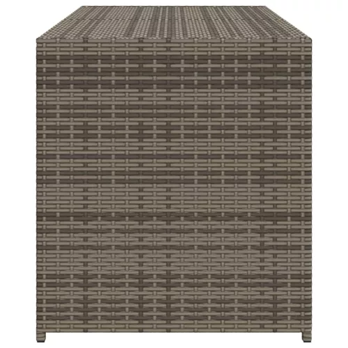  szürke polyrattan kerti tárolóláda 283 L