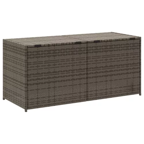  szürke polyrattan kerti tárolóláda 283 L