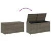  szürke polyrattan kerti tárolóláda 283 L