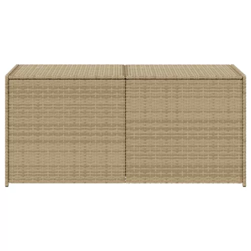  vegyes bézs polyrattan kerti tárolóláda 283 L