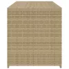  vegyes bézs polyrattan kerti tárolóláda 283 L