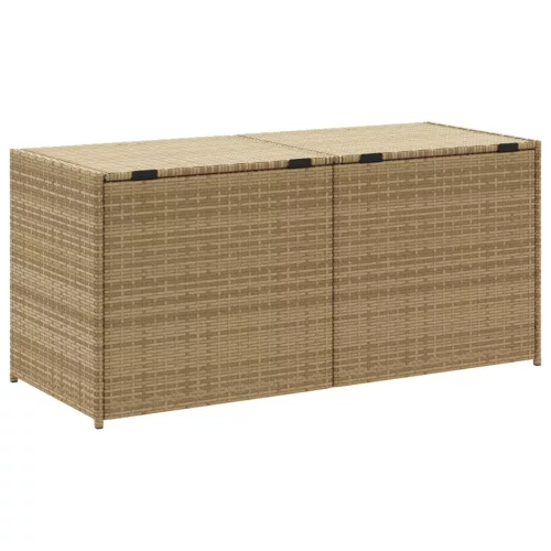  vegyes bézs polyrattan kerti tárolóláda 283 L