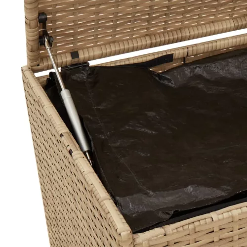  vegyes bézs polyrattan kerti tárolóláda 283 L