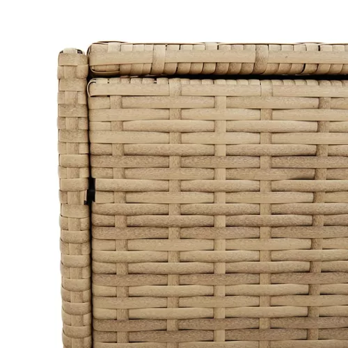  vegyes bézs polyrattan kerti tárolóláda 283 L