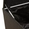  fekete polyrattan kerti tárolóláda kerekekkel 283 L