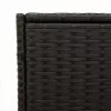  fekete polyrattan kerti tárolóláda kerekekkel 283 L