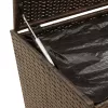  barna polyrattan kerti tárolóláda kerekekkel 283 L