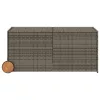  szürke polyrattan kerti tárolóláda kerekekkel 283 L