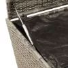  szürke polyrattan kerti tárolóláda kerekekkel 283 L