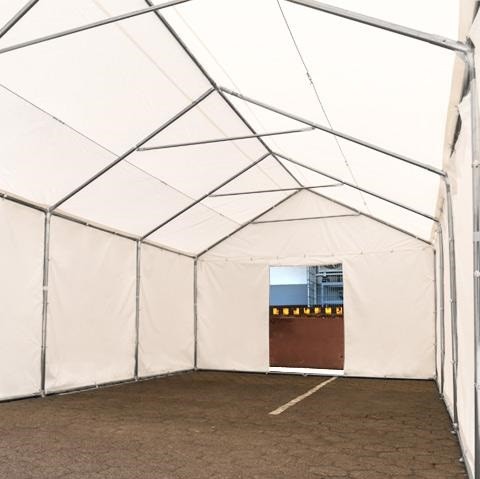 TP PROFESSIONAL 4x8m raktársátor, PVC 800 ponyvával, szürke