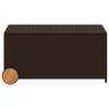  barna polyrattan kerti tárolóláda kerekekkel 190 L