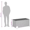  barna polyrattan kerti tárolóláda kerekekkel 190 L