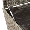  szürke polyrattan kerti tárolóláda kerekekkel 190 L