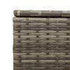  szürke polyrattan kerti tárolóláda kerekekkel 190 L