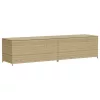  vegyes bézs polyrattan kerti tárolóláda 469 L