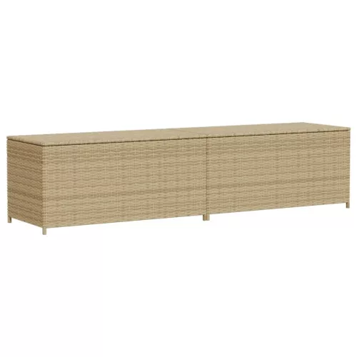  vegyes bézs polyrattan kerti tárolóláda 469 L