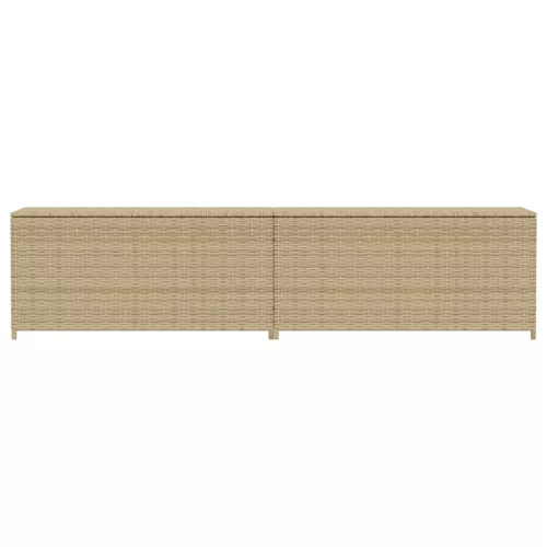 vegyes bézs polyrattan kerti tárolóláda 469 L