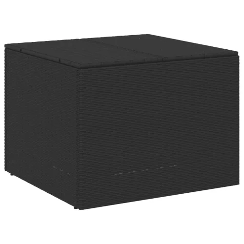 fekete polyrattan kerti tárolóláda 291 L