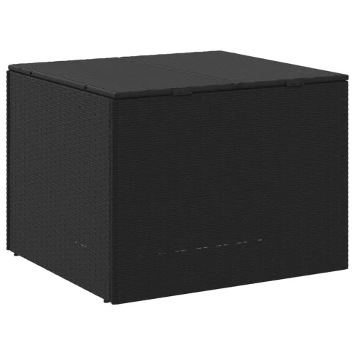  fekete polyrattan kerti tárolóláda 291 L