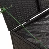  fekete polyrattan kerti tárolóláda 291 L