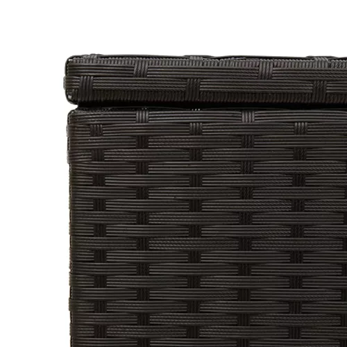 fekete polyrattan kerti tárolóláda 291 L