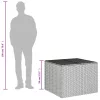  fekete polyrattan kerti tárolóláda 291 L
