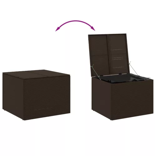  barna polyrattan kerti tárolóláda 291 L