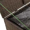  barna polyrattan kerti tárolóláda 291 L