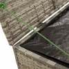  szürke polyrattan kerti tárolóláda 291 L