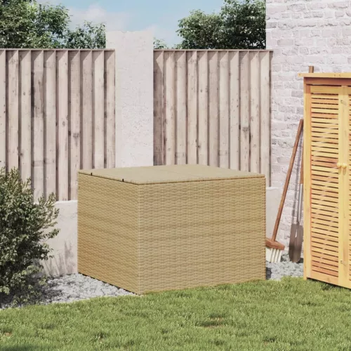  vegyes bézs polyrattan kerti tárolóláda 291 L