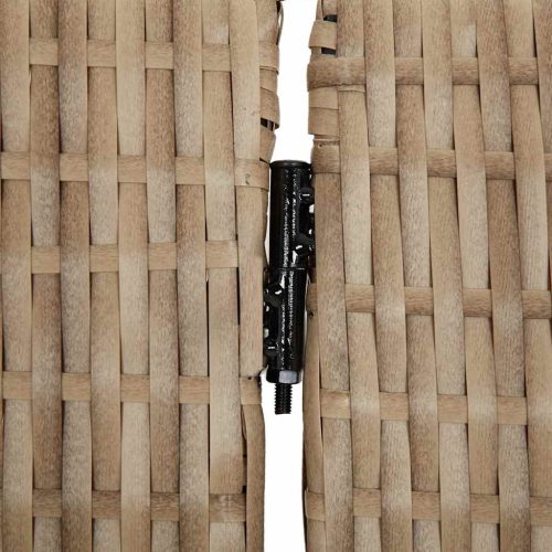  bézs 5-paneles polyrattan térelválasztó