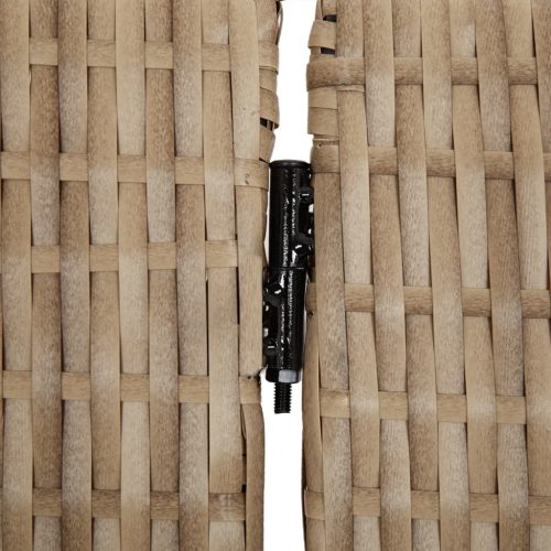  bézs 4 paneles polyrattan térelválasztó